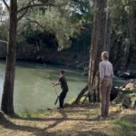 Tricia Helfer Instagram – When you finish work early and the lovely costume department agrees you can go for a dip on your walk base to base camp. 😜