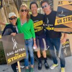 Tricia Helfer Instagram - Walking at WB. @sagaftra one day stronger, one day longer. Let’s get this done! @themichaeltrucco @cferg101 @tiffany_smith