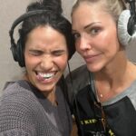 Tricia Helfer Instagram - A little podcast taping fun today with these lovely folks! And so great to work together again with @tiffany_smith !!! @cmanthology @pezzabrain