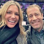 Tricia Helfer Instagram - Had a great time at the game last night. Big thx for the fab seats and the comfy sweatshirt @lakings @blakenorman1 Can’t wait to come back!