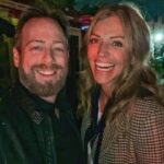 Tricia Helfer Instagram - Smiles all around catching up with @chrisrafferty Our project has hit a snag/delay, but still in the works…but we’re celebrating both wrapping on other projects. Always a good time with this one 😘