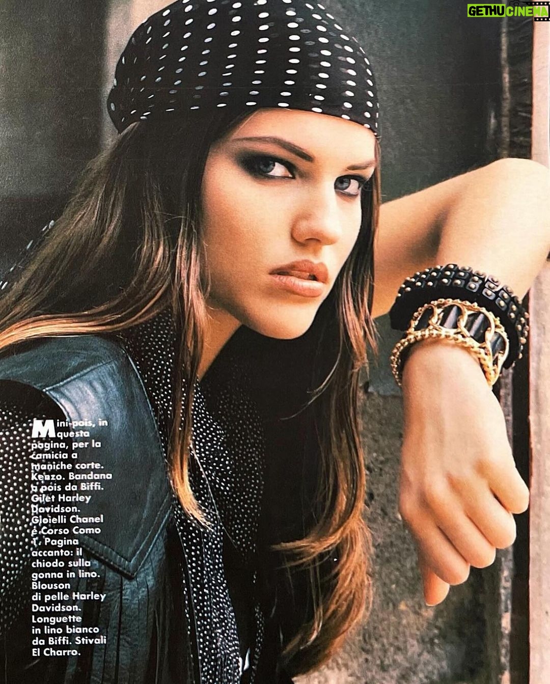 Tricia Helfer Instagram - 1992 editorial find from @triciahelfer.supermodel Gioia Magazine. 17yrs old here I think and my natural hair color. #tb