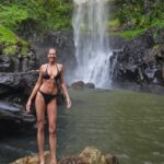 Tricia Helfer Instagram – I think I gotta do it.  Yup…did it…dipped in a chilly Aussie waterfall!