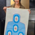 Tricia Helfer Instagram - Sunday afternoon target practice. Not too shabby for having been 3 yrs since my last practice 😜