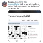 Tricia Helfer Instagram - Gave me a giggle thinking how many people had to google to answer 53 across in the Washington Post this morning. Likely 99% 😂