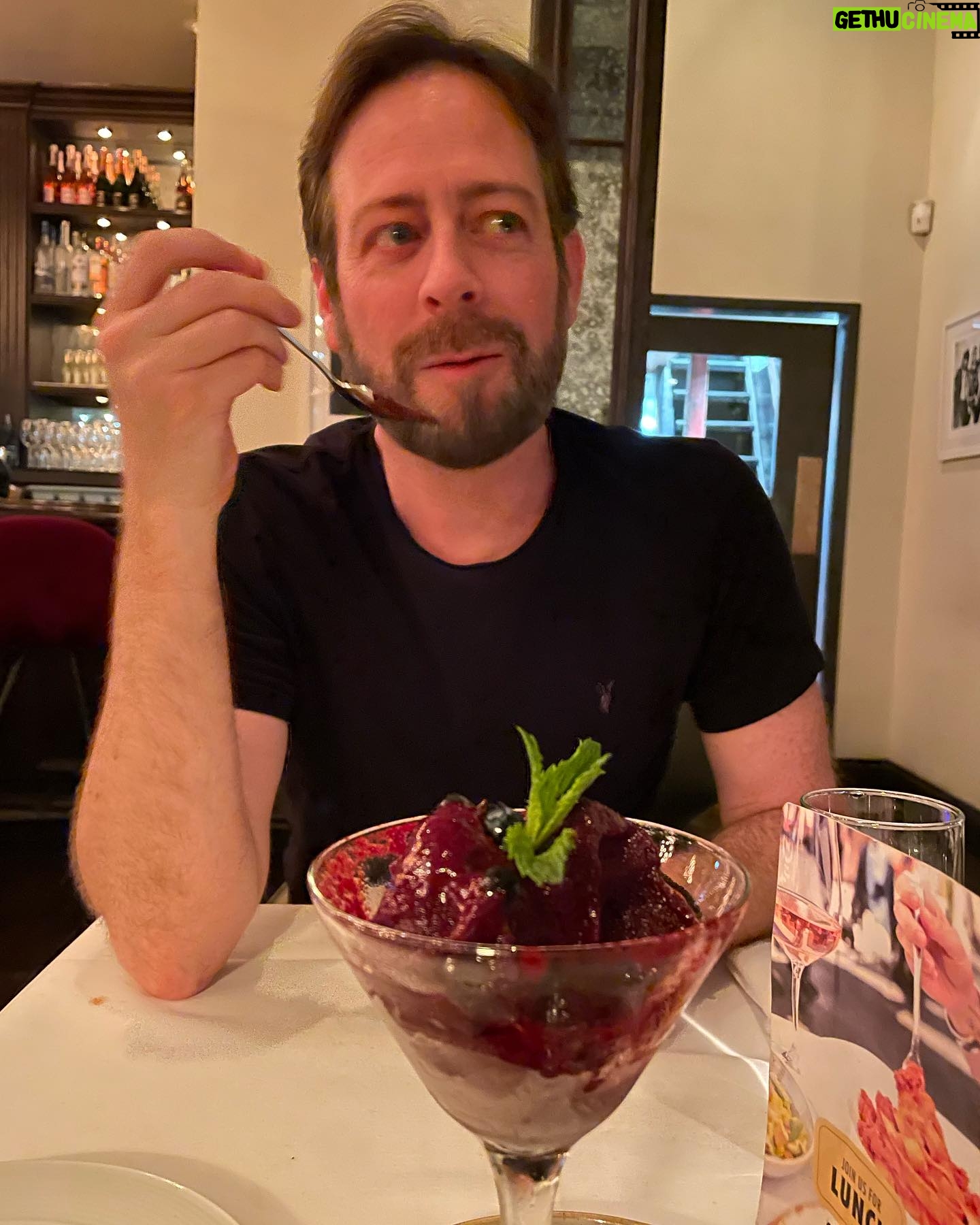 Tricia Helfer Instagram - Always fun with this one, although I don’t think we’ll order the sorbet again… @chrisrafferty till next time, keep it cool. Love ya.