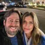 Tricia Helfer Instagram - Just two weirdos trying to regain composure for a decent photo after randomly hugging trees. So good to see your face in person again @chrisrafferty Love ya 😘