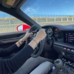 Tricia Helfer Instagram - 911 Turbo S vs 911 GT3 @pecatl #launchpad #slalom #pecatl I’m giddy like a school girl now 😜 Thx Michael for the awesome instruction.