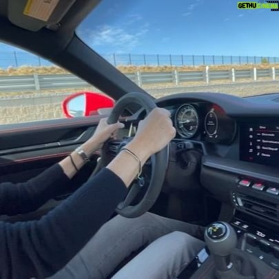 Tricia Helfer Instagram - 911 Turbo S vs 911 GT3 @pecatl #launchpad #slalom #pecatl Iām giddy like a school girl now š Thx Michael for the awesome instruction.