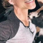 Tricia Helfer Instagram - Larry tickles…and maybe a hickey 😂 #goatsofinstagram