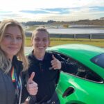 Tricia Helfer Instagram - So much fun at the Porsche Experience Center today. Got to test out the 911 Turbo S vs 911 GT3 for 90min with the best instructor, Michael. If you’re in the Atlanta area be sure to check it out. Thanks to @pecatl for having me out 😊 #pecatl