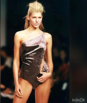 Tricia Helfer Instagram - Thx @triciahelfersupermodel for digging some of my old work up.  Seeing these makes me wish I had these two outfits.  Love the skirt and top for a press event 😜 #grèsparis #designer #runway
