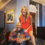 Tricia Helfer Instagram – @marcbernardin and I cannot take a serious photo.  @chattfilmfest #splintershort