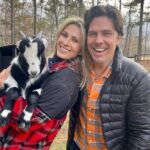Tricia Helfer Instagram - Thankful for good friends. Thankful for friends that love your furry babies too 😻 Hope everyone is having a lovely holiday weekend. @realsandrahess @themichaeltrucco @officialbradcarter #goats #cats