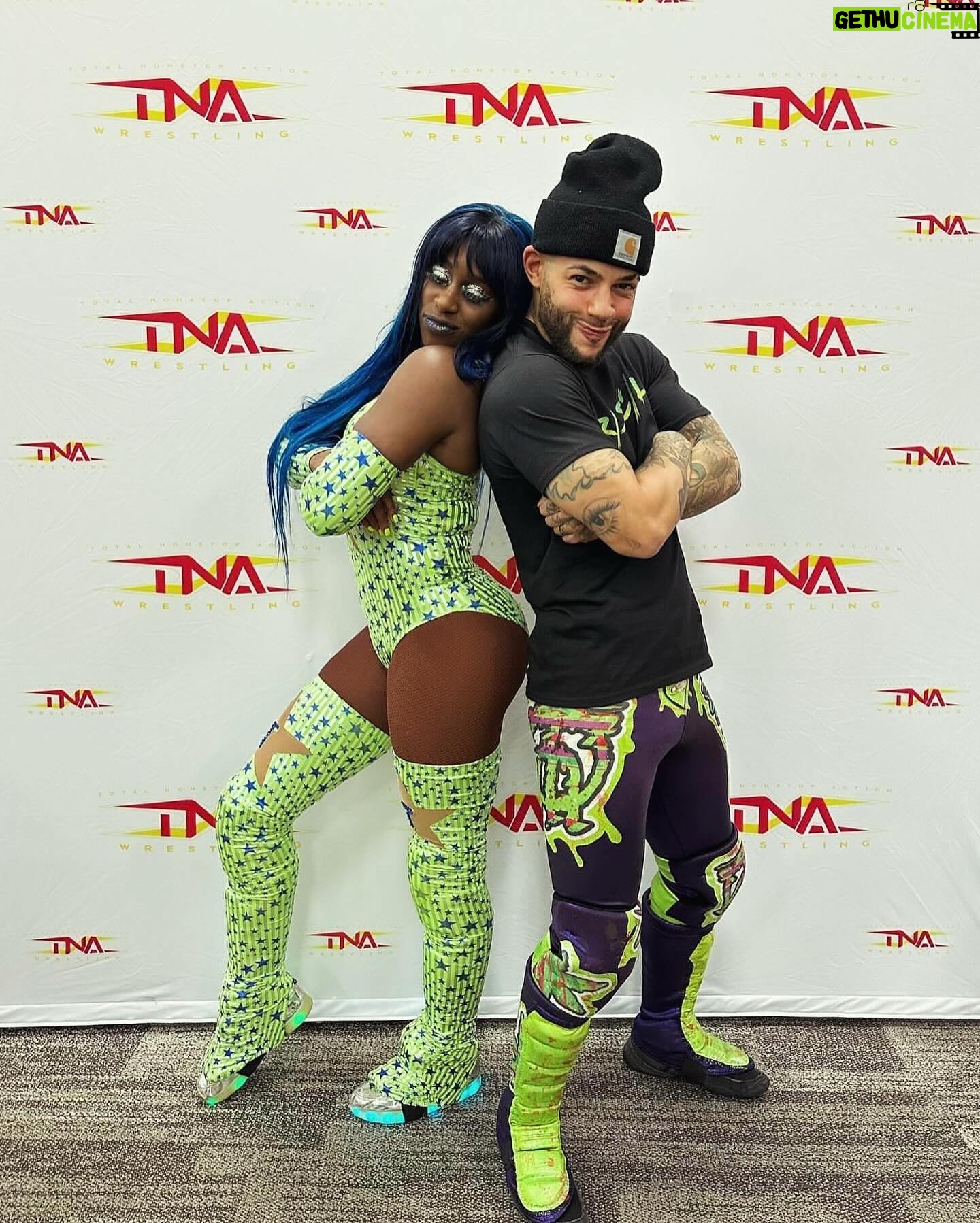 Trinity Instagram - The friend I never knew I needed! Luv ya Trey Trey you rascal you @thetreymiguel thanks for always helping me get better in the ring 😝 #tnawrestling