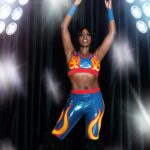 Trinity Instagram – @trinity_fatu as the one & only @realmelina for @tnawrestling Halloween Photoshoot. 📸💚

Talk about a legendary photoshoot 🤯

Photographer: @v_isual.s / @v_isualsstudios 
Model/Talent: @trinity_fatu 
Makeup: @impactknockoutsglam 

#trinityfatu #impactwrestling #melina #halloween #halloweenphotoshoot #melinawwe #toronto