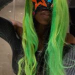 Trinity Instagram - Let’s talk about how @lince_dorado slayed my lucha mask and laid these green bundles DOWN!!!! Nobody can snatch these out lol 😍