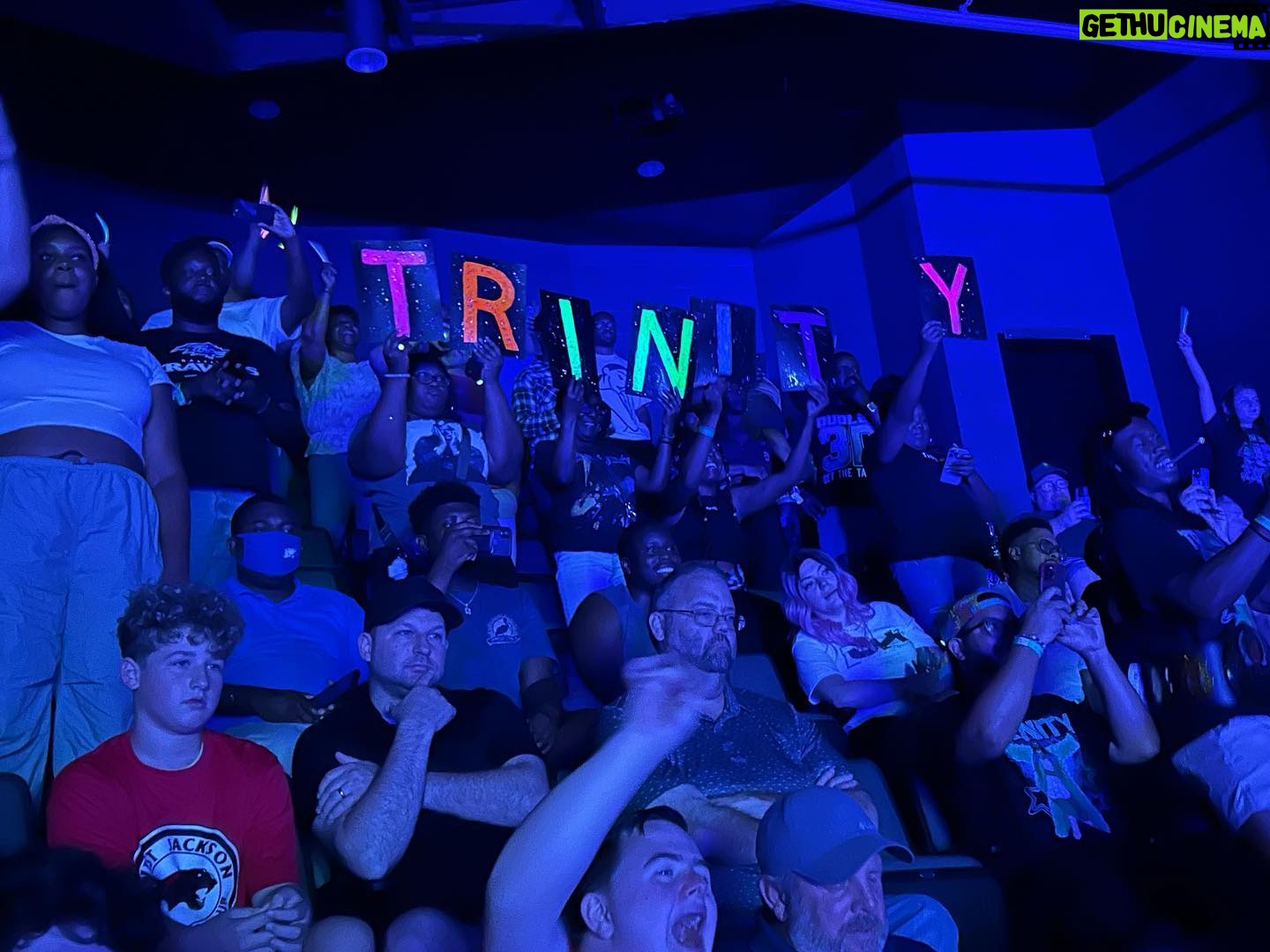 Trinity Instagram - @thereal_christinacole & @sgovintage showed up to #impactwrestling and surprised me with this amazing sign! I saw it instantly!!! I know it took some time making those big neon letters lol yup I teared up can’t even lie 🥹. Y’all being there was more than enough but the sign was the icing on the cake 🤭🤩. Love y’all and thank you so much for always being there for me.