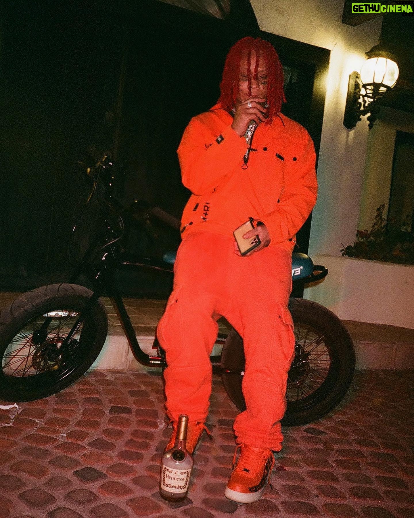 Trippie Redd Instagram - It’s always a trip at night. I love the lonesome feeling of being in the woods at night hearing the trees sing to me thru the wind 🌬