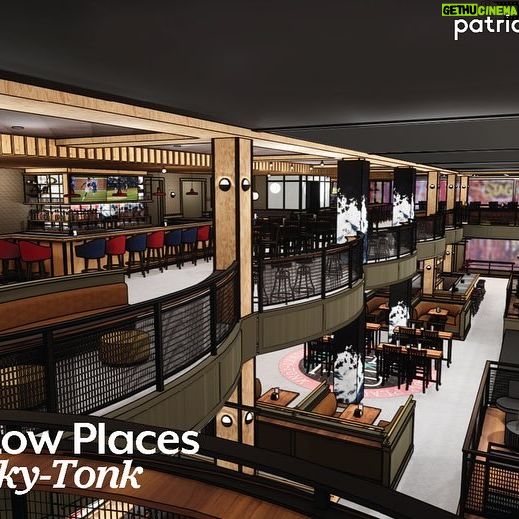 Trisha Yearwood Instagram - We’re excited to finally share images of @patrickthompsondesign’s initial renderings for @garthbrooks and @trishayearwood’s Friends in Low Places Bar & Honky-Tonk in Nashville, Tennessee. As Garth and Trisha have said since day one, this honky-tonk is their thank you to Music City! Photos of @FriendsBarNash coming soon! @strategichospitality @friendsbarnash #interiordesign #patrickthompsondesign #garthbrooks #friendsinlowplaces #hospitalitydesign