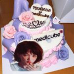 Tsubasa Honda Instagram - 💎 @medicube_officialjapan 🧁🩵 かわいいケーキをいただきました。 cm放送中です🏃 #medicube #ほんだのふく