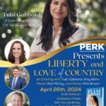 Tulsi Gabbard Instagram - Join Tulsi Gabbard, Perk President Amy Bohn, Pastor Rob McCoy, and Pastor Rick Brown Friday April 26th at Godspeak Chapel 6-8 pm for our Liberty Series. 4-term Congresswoman and 2020 Presidential Candidate Tulsi Gabbard is a combat veteran and Lieutenant Colonel in the U.S. Army Reserve, author, and keynote speaker. She was elected to the Hawaii Legislature at the age of twenty-one, served on three deployments to the Middle East and Africa, represented Hawaii’s 2nd Congressional District from 2013 to 2021, and was Vice Chair of the Democratic National Committee. She left the Democrat Party in 2022. Guests who attend will be able to purchase a copy of Tulsi’s new book, For Love of Country: Leave the Democrat Party Behind before it’s released on April 30th #tulsigabbard #forloveofcountry #perkTulsievent #PERKinthecommunity #PERKGROUP #PERKevents #PERKatthecapital #PERKcalltoaction #PERKadvocacy #PERKLawsuits #PERKwins