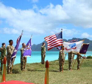 Tulsi Gabbard Instagram - On the sunny shores of Oahu the Frontier Brigade conducted a combined Change of Command Ceremony for Brigade Commander Colonel Christopher Creaghe and 440 Civil Affairs Battalion Commander Tulsi Gabbard. The influence these two leaders have had on the Frontier Brigade will be forever etched in our legacy. They each have embodied what it truly means to ‘Be Bold’, have strived to empower each Soldier to ‘Be Brave’, and have guided this Brigade to ‘Be Ambitious’ no matter what obstacles we faced. We wish you nothing but the best as you journey forth to your next Frontier. The oars have been passed to incoming Brigade Commander Colonel Patrick Carneal and incoming Battalion Commander Travis Cole. Welcome to the Frontier Brigade!🌲 #CivilAffairs #USArmyReserve #ChangeofCommand #FrontierBrigade