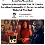 Tyler Perry Instagram – All of this is because of you!!

SISTAS is and has been the number one series across ALL TV among Black audiences and we also have five of the top 10 series on cable among Black viewers. 
You, my audience, and the thousands of people who may have never gotten a chance in this business are my reason to keep going. 

Thank you again, I never take this for granted.