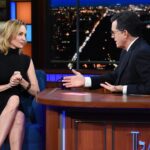 Uma Thurman Instagram - Thank you to the great Mr. Colbert who did me the honor of coming to my show, The Parisian Woman. Being on air live with you again is a thrill. I love what you do!! Watch us tonight!