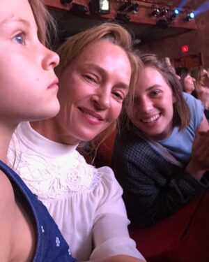 Uma Thurman Instagram - not so mean girls, watching “ Mean Girls”
a wonderful day. me and my amazing  girls.