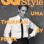 Uma Thurman Instagram – Thank you Peter Lindbergh and GQ, happy fall fashions! 
@gq_germany 
@therealpeterlindbergh 
@tobiasfrericks / fashion director 
@naominailsnyc / nail artist 
@marcuslucasgq / writer