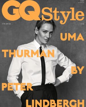 Uma Thurman Instagram - Thank you Peter Lindbergh and GQ, happy fall fashions! 
@gq_germany 
@therealpeterlindbergh 
@tobiasfrericks / fashion director 
@naominailsnyc / nail artist 
@marcuslucasgq / writer