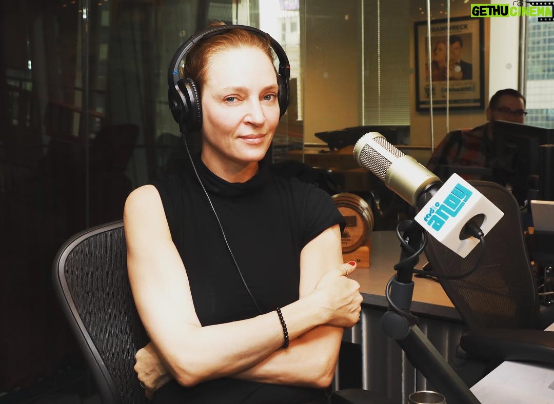 Uma Thurman Instagram - with my old friend Sandra Bernhard, at Sirius XM, #sandyland - “vive la resistance”
