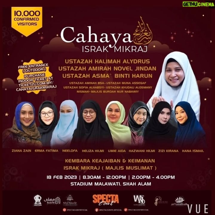 Umie Aida Instagram - Counting days ~ Cahaya Israk Mikraj 18/2/2023 Stadium Shah Alam