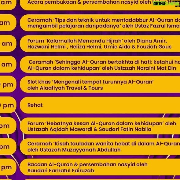 Umie Aida Instagram - Wanita cinta Al Quran. Kepada yang berminat utk join seminar ini boleh register sekarang. Harga tiket early bird hingga 31/12/2022 iaitu sabtu depan. bit.ly/3FRI1ai