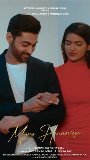 Unika Ray Instagram - 🎶🎬 OUT NOW!  Get ready to fall in love with the visuals and sweet harmonies 🥰❤️ You won’t be able to resist hitting the replay button! Don’t forget to leave a comment below on how much you’re loving it 👇🏼
Label - Krysstal24 Music 
Producer - Pooja Arora & Mahender Singh 
Director- Dhanashree Mehta Goel
DOP- Aakash Bindu 
Singer - Rahul Jain 
Cast - Ruslaan Mumtaz
  Unika Ray
Editor - karan Varia 
PR & Marketing Head - Rana Singh 

 #newmusicvideo #lovesong #musiclovers #youandi #heartbeat #MereHaniyaan # Krysstal24music #rahuljain