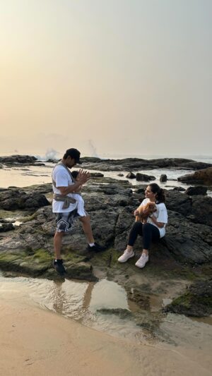 Upasana Kamineni Instagram - Vizag U stole our hearts ♥️ 
KlinKara’s first beach experience 🌊🐚
#love #vizag