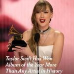 Uzo Aduba Instagram - The outstanding, record setting Taylor Swift, who continues to effect, change, and shape creative art through music. Love to see it. Brava. #Repost @nytimes ・・・ Taylor Swift already has more No. 1 albums than any other woman (12), as well as the highest-grossing tour in history (an estimated $1 billion and counting). Now she can count another major achievement: four Grammy Awards for album of the year — more than any other artist in the 66-year history of the prize. “Midnights,” Swift’s most recent LP of new material, beat out entries from SZA, Olivia Rodrigo, boygenius, Lana Del Rey, Miley Cyrus, Jon Batiste and Janelle Monáe to take the Grammys’ top album prize on Sunday. It was Swift’s sixth nomination for the prize, and fourth win, after her previous victories for “Fearless” in 2010, “1989” in 2016, and “Folklore” in 2020. With her latest win, she moves past three beloved stars who had each won the category three times: Frank Sinatra, Stevie Wonder and Paul Simon. Tap the link in our bio to see a list of all the Grammy winners and to read more about @taylorswift’s historic moment. Photo by Kevin Winter/Getty Images for The Recording AcademyL