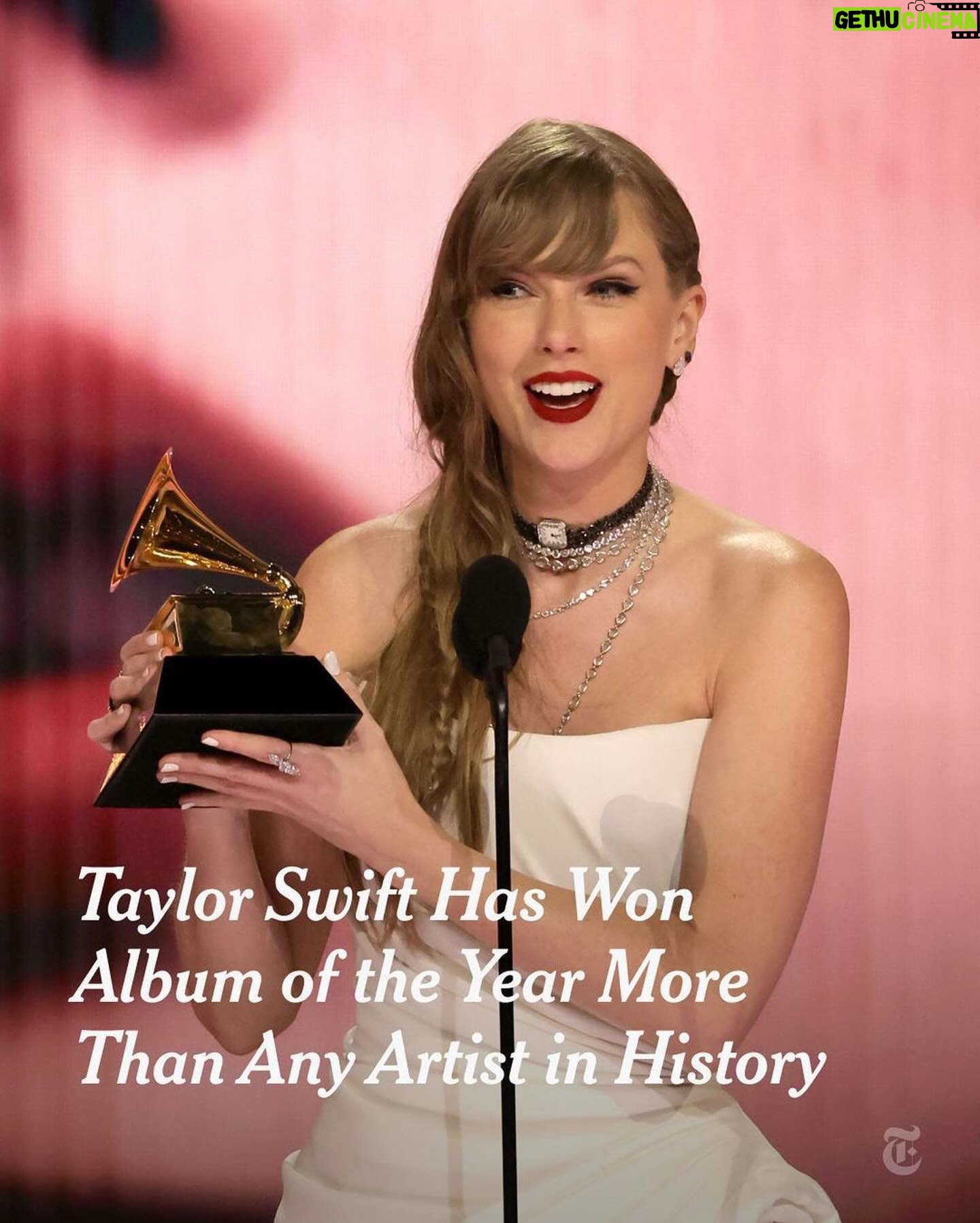 Uzo Aduba - 22.4K Likes - The outstanding, record setting Taylor Swift, who continues to effect, change, and shape creative art through music. Love to see it. Brava.
#Repost @nytimes
・・・
Taylor Swift already has more No. 1 albums than any other woman (12), as well as the highest-grossing tour in history (an estimated $1 billion and counting). Now she can count another major achievement: four Grammy Awards for album of the year — more than any other artist in the 66-year history of the prize.
“Midnights,” Swift’s most recent LP of new material, beat out entries from SZA, Olivia Rodrigo, boygenius, Lana Del Rey, Miley Cyrus, Jon Batiste and Janelle Monáe to take the Grammys’ top album prize on Sunday.
It was Swift’s sixth nomination for the prize, and fourth win, after her previous victories for “Fearless” in 2010, “1989” in 2016, and “Folklore” in 2020. With her latest win, she moves past three beloved stars who had each won the category three times: Frank Sinatra, Stevie Wonder and Paul Simon.
Tap the link in our bio to see a list of all the Grammy winners and to read more about @taylorswift’s historic moment. Photo by Kevin Winter/Getty Images for The Recording AcademyL