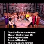 Uzo Aduba Instagram - A life well lived. Trailblazer. Way maker. May she forever rest. Repost @theviewabc “THIS IS MY LEGACY”: See the historic moment Oprah Winfrey and 25 female journalists honored Barbara Walters as she retired from @TheViewABC in May 2014.