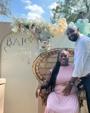 Uzo Aduba Instagram - Our Baby Shower:). It was such an amazing feeling to have our families host a baby shower for us and to spend great time with our loved ones. Robert and I get more and more excited with everyday. To our friends and family- thank you for sharing in this journey with us and for making sure this baby knows just how loved they already are. We had a good good time! p.s. this dress choice is hinting at nothing. I honestly just liked the color. 🤗😉 #babyshower