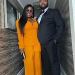 Uzo Aduba Instagram - Baby’s first Tonys. And, I do literally mean the baby in my tummy. Happy color for a happy night. A photo dump :). 🧡🧡
