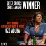 Uzo Aduba Instagram - Thank you #OuterCriticsCircle. A thousand times thank you. I am humbled and grateful. If I’m honest, beyond words really. Thank you. 🙏🏿 #Clydesbroadway
