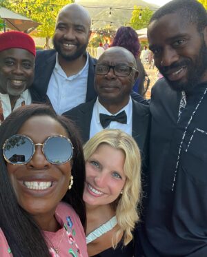Uzo Aduba Instagram - Matching. A tradition I love in my culture. And @robertsweetinglife and I, along with the rest of my family, were so happy to share in it for my cousin, @crdaxci wedding. Chuks. Chukwuemeka. We all love you so much, and are endlessly proud of you and always have been; for your always GOOD heart, intelligence, and the man and human you have become. What a beautiful two days you gave to us. Wouldn’t have missed it for the world:). Wishing you and your amazing wife(aayyyyeeeee!!!!!), Emily every happiness on your journey. The whole event was absolutely stunning. Love you so much. What a time we had you guys!!! #summerlovin #familytime