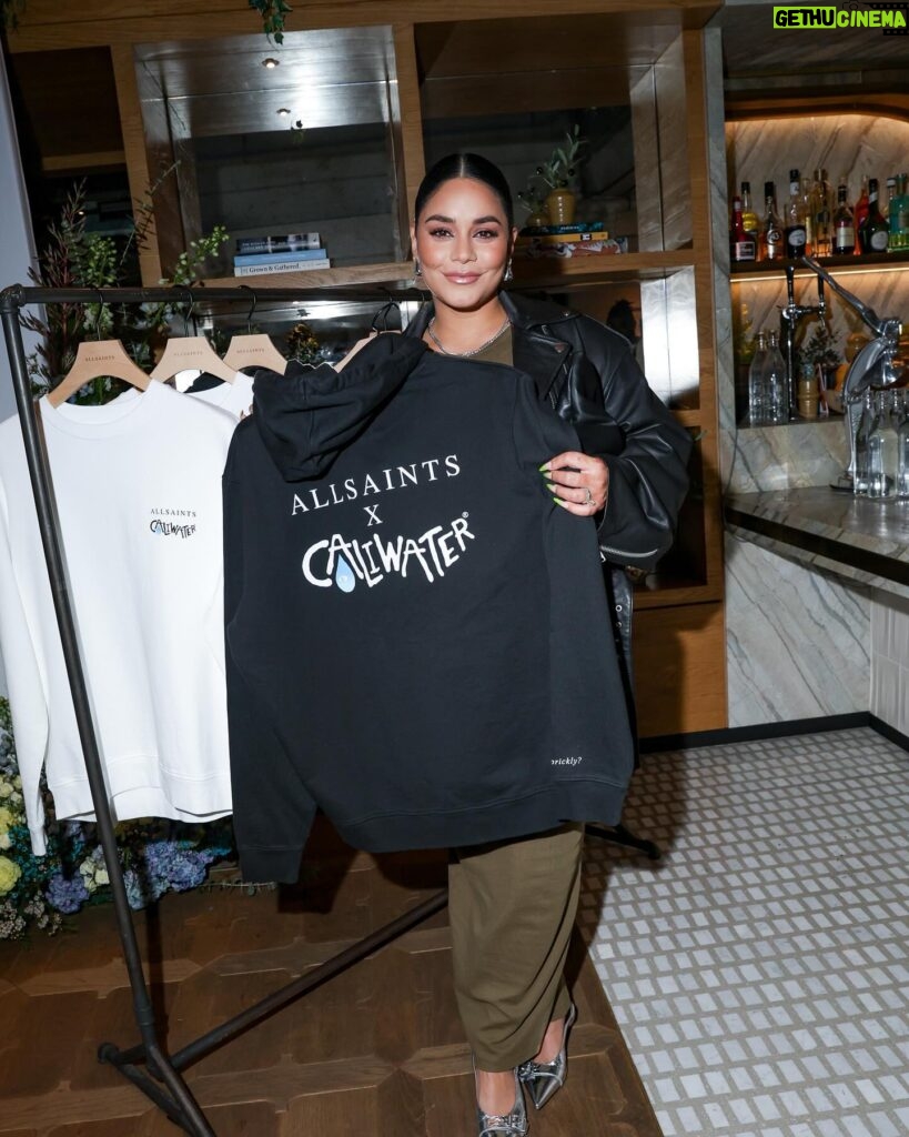 Vanessa Hudgens Instagram - Beyond stoked to launch our @allsaints x @caliwater collaboration!!! Online meowwww