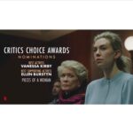 Vanessa Kirby Instagram - Thank you so much @criticschoice. Ellen and I are so honoured. It was the greatest privilege to have many days with this beautiful human. Here we are on our last one. I think I cried a bit and poss blew my nose on her jumper and she didn’t mind one bit 😂♥️