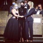 Vanessa Kirby Instagram - These women.... honoured we got to share The World to Come with Venice. What a magical night. Thank you again @labiennale and for believing in the power of female stories. @fastvold and @katherinewaterston, my sisters