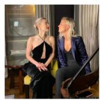 Vanessa Kirby Instagram - Favourite part of the whole evening by far - dragging love of my life, my sister, onto screen with me til 4am. Who barely blinked an eyelid of course. Forever in awe of you, my shiny angel. I love you to the moon and back.