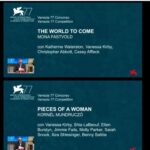 Vanessa Kirby Instagram - Beyond thrilled that two of the films most close to my heart, Pieces of a Woman and The World to Come, will be part of the main competition at Venice Film Festival this year. The people I worked with in both are like family to me, and so much love went into making them. Watching films during this strange, difficult time has helped me through so many days, and I am so excited to share these two with the world. Thank you so much @labiennale