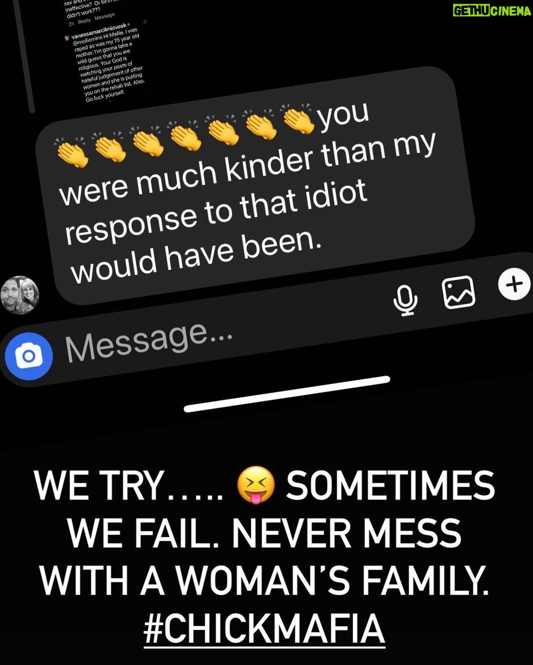 Vanessa Marcil Instagram - Even in prison they know the rules. Don’t fuck with our children. But for those of you who still have the stupidity to?…..Kass says he will put in a good word for you with God when he sees her. YOU’LL NEED IT. georgyne_lalone
